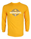 Adidas NBA Mens Golden State Warriors Basic Graphic Long Sleeve Tee, Yellow