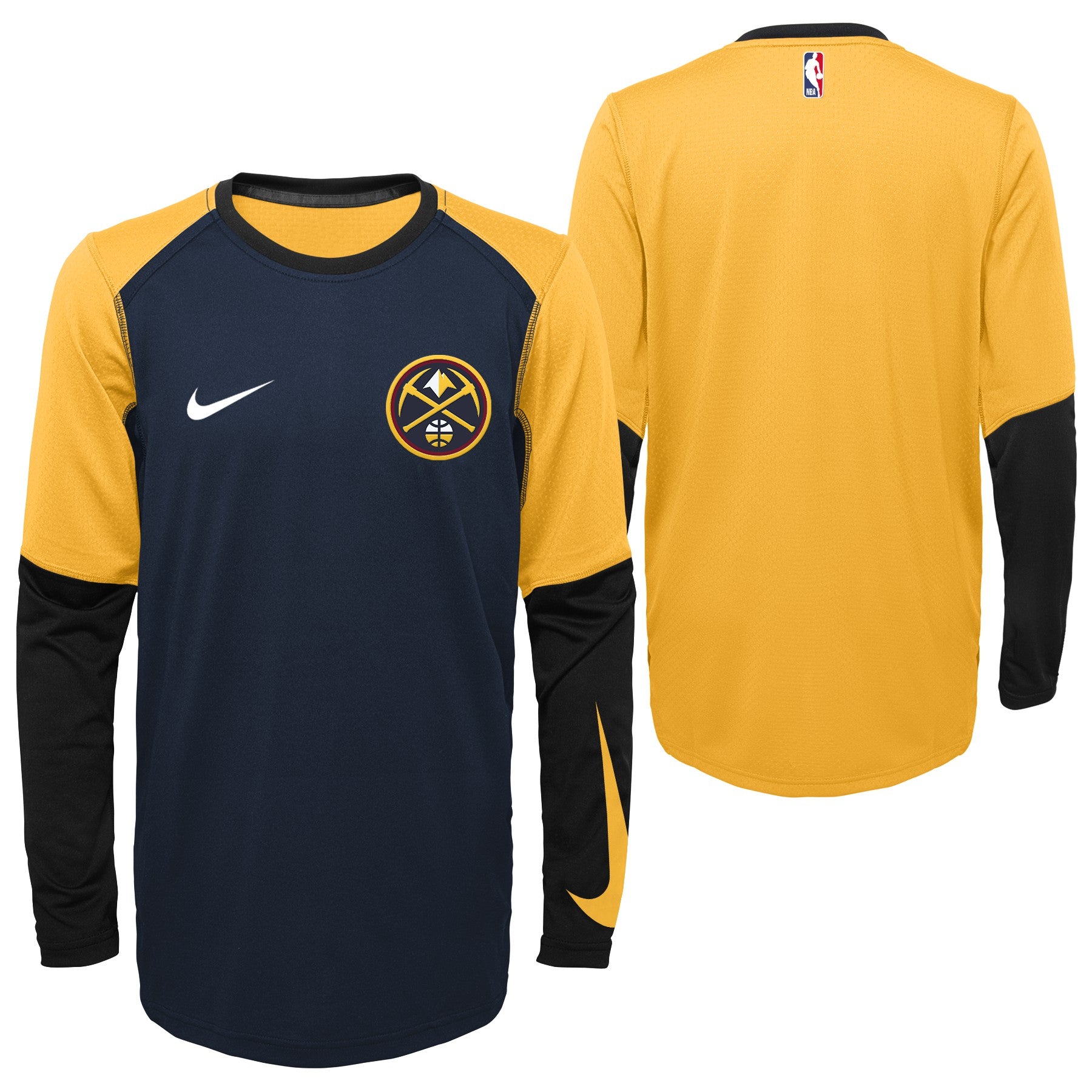 Nike NBA Youth Boys Denver Nuggets Dry Top Long Sleeve T-Shirt