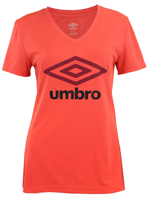 Umbro Women's Double Diamond Logo Climate Short Sleeve Tee, Color Options