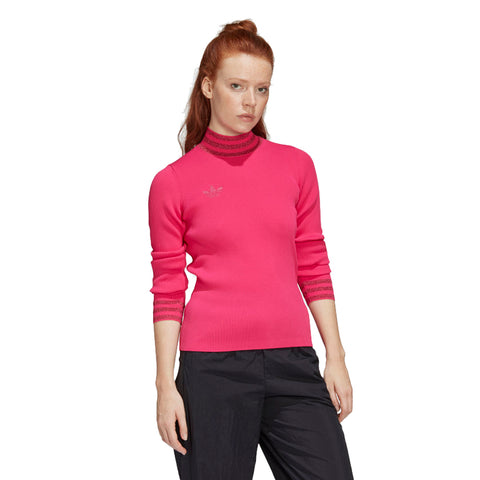Adidas Women's Turtleneck, Shock Pink