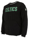 FISLL NBA Men's Boston Celtics Moto Sherpa Crew Neck Sweatshirt