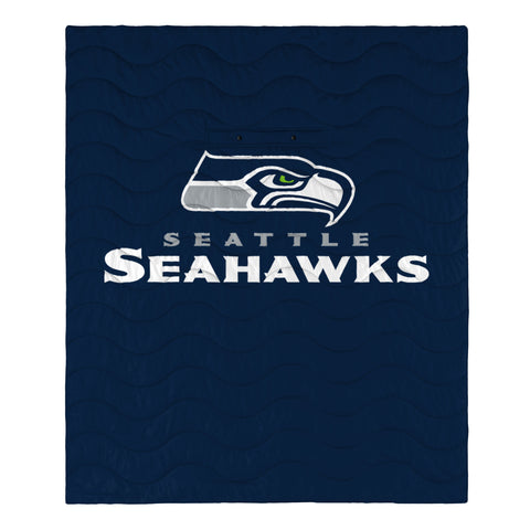FOCO NFL Seattle Seahawks Exclusive Outdoor Wearable Big Logo Blanket, 50" x 60"