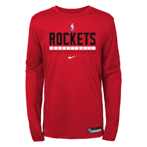 Nike NBA Youth (8-20) Houston Rockets Practice Long Sleeve T-Shirt