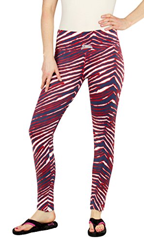 Zubaz MLB Women's Boston Red Sox Team Color Tiger Print Leggings Pants