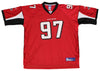 Reebok Atlanta Falcons Patrick Kerney #97 NFL Men's Replica Jersey, Red