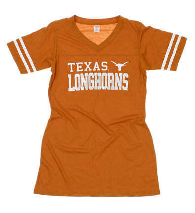 NCAA Women's Texas Longhorns V-neck Fantasy Nightshirt, Burnt Orange