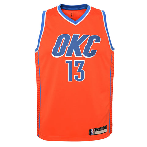 Nike NBA Youth Boys Oklahoma City Thunder Paul George #13 Swingman Statement Jersey