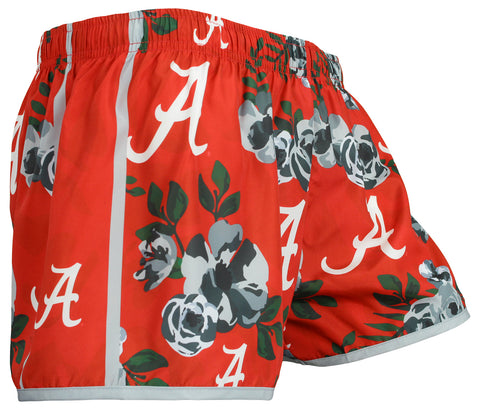 FOCO NCAA Women's Alabama Crimson Tide Floral Running Shorts