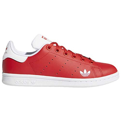 Adidas Junior Big Kids Stan Smith J Casual Shoes, Lust Red/White