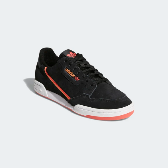 Adidas Men's Continental 80 Sneakers, Core Black / Real Lilac / Orange