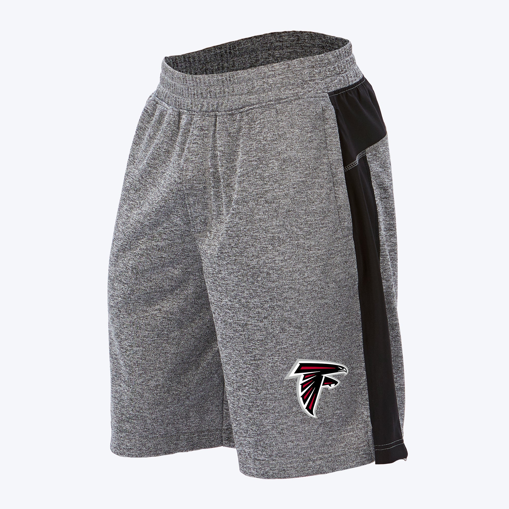 Zubaz NFL Men's Atlanta Falcons Heather Gray French Terry Shorts