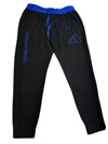 Adidas Men's Daniel Patrick Basketball Hoops Jogger Pants, Black/Cobalt Blue