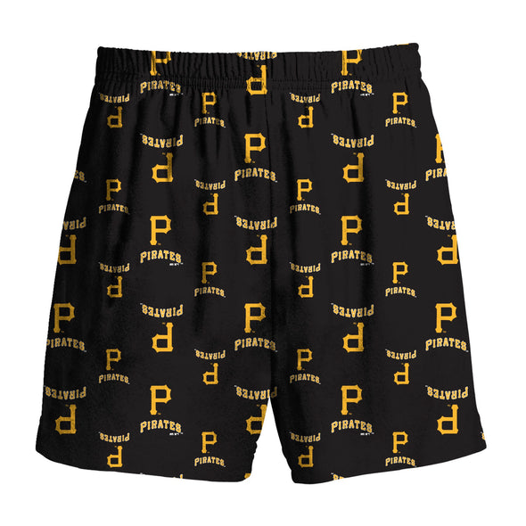 Outerstuff MLB Youth Boys Pittsburgh Pirates Team Color Printed Logo Shorts