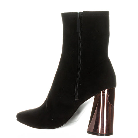 Kendall + Kylie Women's Tina-3 Suede Ankle Bootie, Black