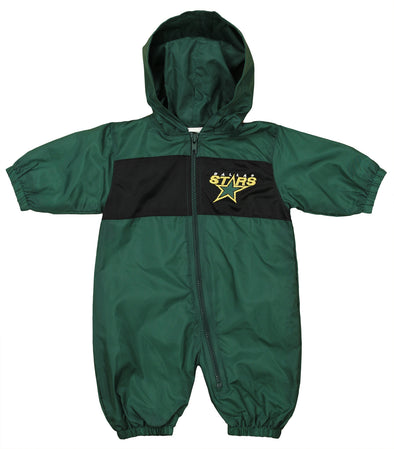 Dallas Stars NHL Baby Boys Newborn Infant Hooded Wind Coveralls, Green