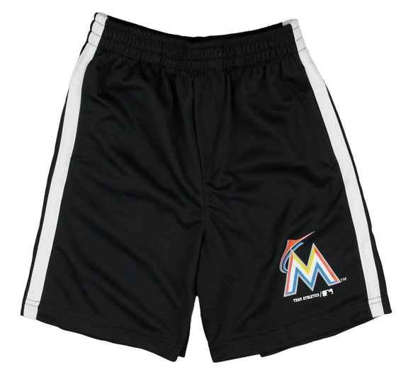 MLB Baseball Kids / Youth Miami Marlins Team Shorts - Black