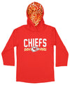 Zubaz NFL Women's Kansas City Chiefs 3/4 Sleeves Hoodie With Classic Zebra Print Accents
