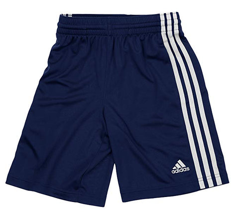 Adidas Youth 3-Stripe Mesh Performance Shorts, Navy