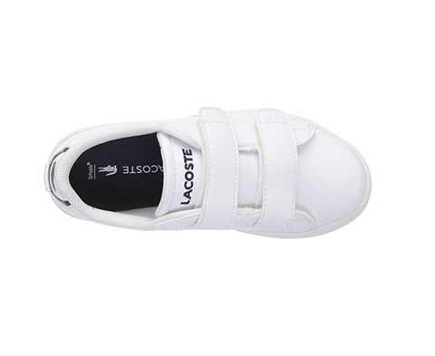 Lacoste Toddlers Carnaby Evo Bl 1 Spi Sneaker, White/Navy