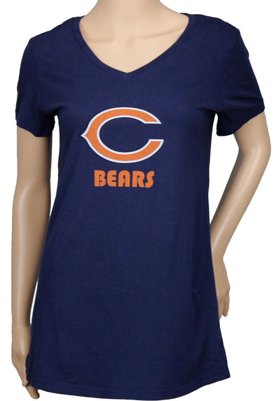Chicago Bears NFL Womens Maternity Short Sleeve T-Shirt, Navy