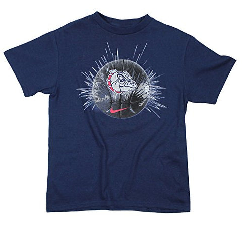 Nike  NCAA Youth Boys Gonzaga Bulldogs The Ball Tee Top Shirt, Navy