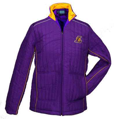 G-III Sports NBA Women's Los Angeles Lakers Players Zip Up Jacket Coat, Purple
