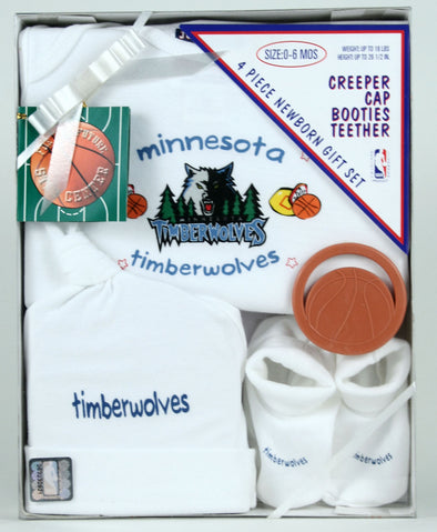 NBA Basketball Minnesota Timberwolves Four Piece Newborn Gift Set