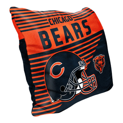 Northwest NFL Chicago Bears Velvet Stripes Throw Pillow, 16"x16"