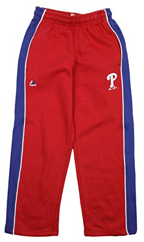 Outerstuff MLB Baseball Youth Philadelphia Phillies Stadium Wear Fleece Pants, Red