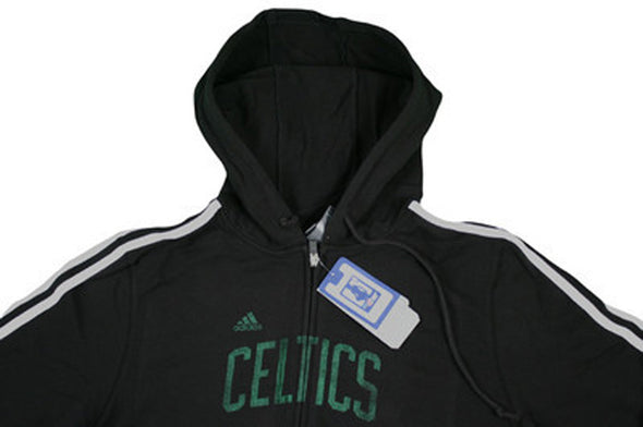 Adidas NBA Basketball Women's Boston Celtics Full Zip Hoodie Sweatshirt - Black