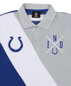 KLEW NFL Football Men's Indianapolis Colts Rugby Diagonal Stripe Polo Shirt