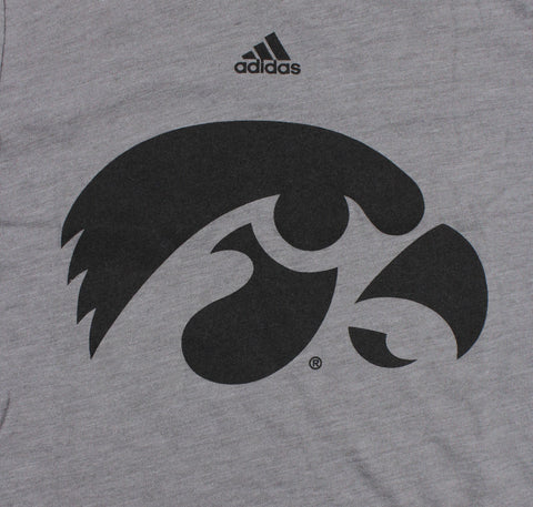 Adidas NCAA College Youth Girls Iowa Hawkeyes T-Shirt - Gray