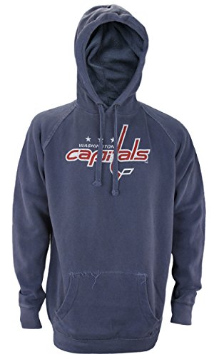 Reebok NHL Men's Washington Capitals Vintage Pigment Dyed Pullover Hoodie, Blue