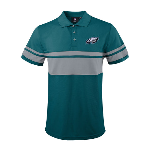 FOCO Men's NFL Philadelphia Eagles Stripe Polo Shirt