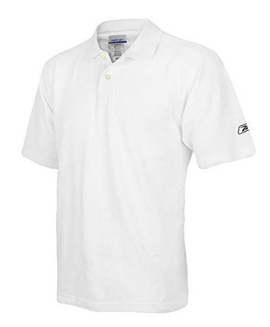 Reebok Men's Cotton Athletic Short Sleeved Collared Shirt Polo, White