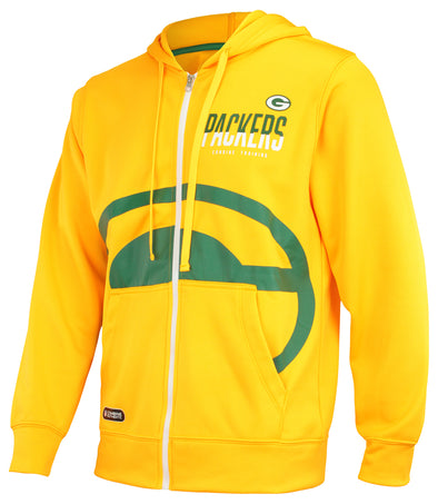Outerstuff NFL Men's Green Bay Packers Drill Performance Full Zip Hoodie