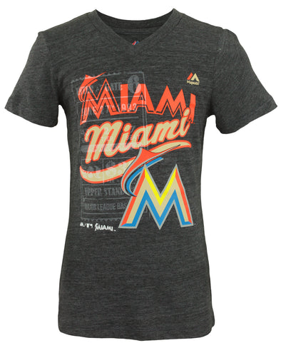 Outerstuff MLB Baseball Youth Girls Miami Marlins Terrorizing Play Shirt