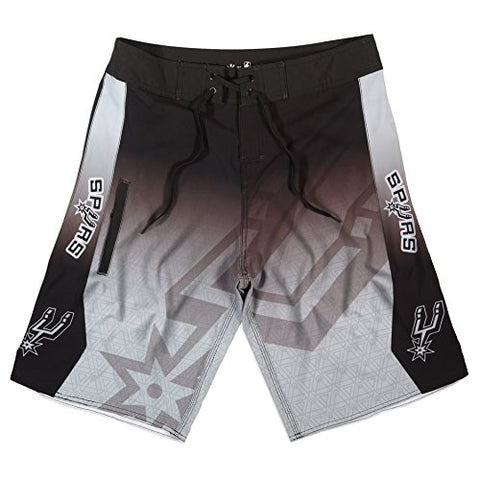 KLEW NBA Men's San Antonio Spurs Gradient Board Shorts