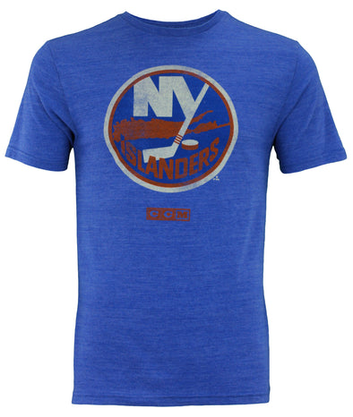 CCM NHL Men's New York Islanders  Premium Tri-Blend Bigger Logo Tee