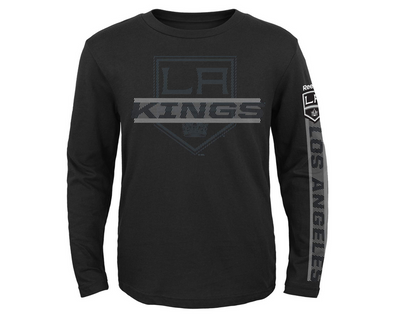 Reebok NHL Kids (4-7) Los Angeles Kings Line Up Long Sleeve Tee Shirt