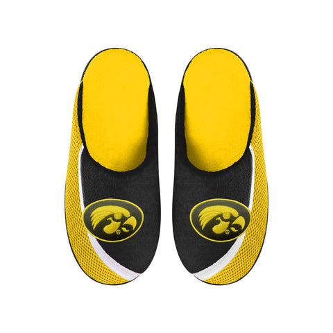 FOCO NCAA Men's Iowa Hawkeyes 2022 Big Logo Color Edge Slippers