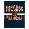 FOCO NFL Chicago Bears Stripe Micro Raschel Plush Throw Blanket, 45 x 60