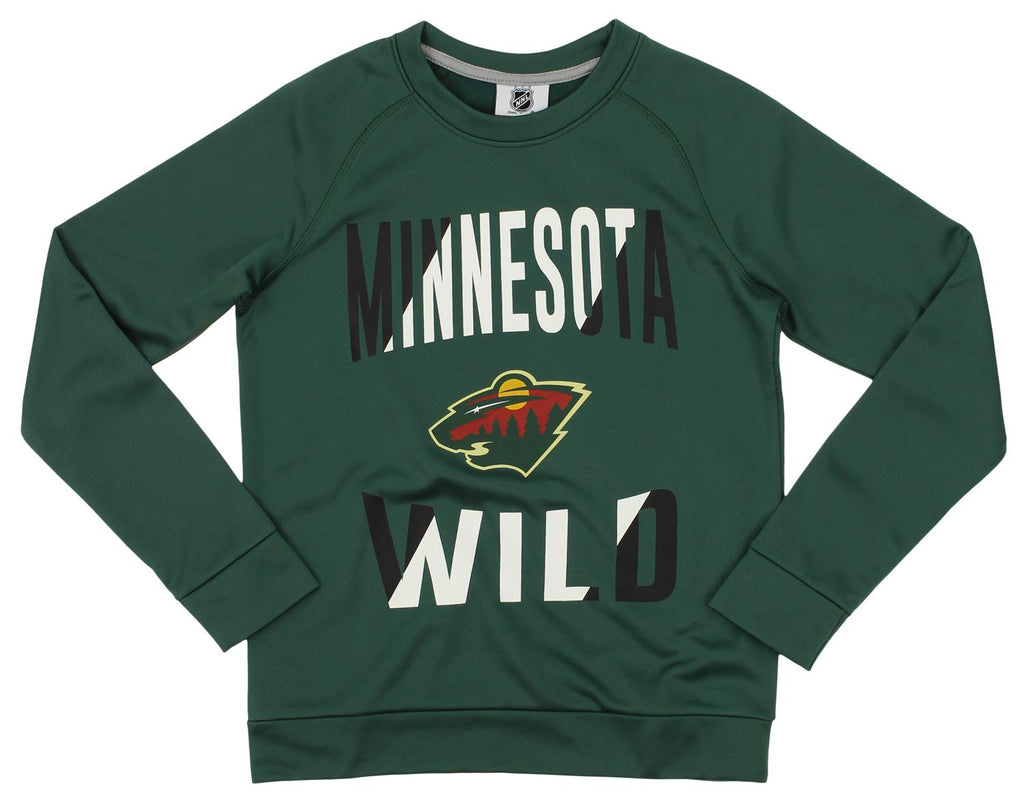 Klew NHL Youth Minnesota Wild Ugly Crew Neck Team Sweater - Large (14-16)