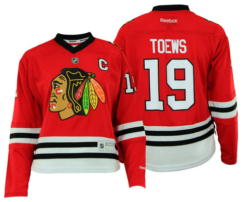 Reebok NHL Youth Girls Chicago Blackhawks Jonathan Toews #19 Jersey, Red