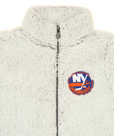 Outerstuff NHL New York Islanders Girls Time Honored Teddy Fleece Jacket, White