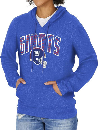 Zubaz NFL Women's New York Giants Marled Soft Hoodie