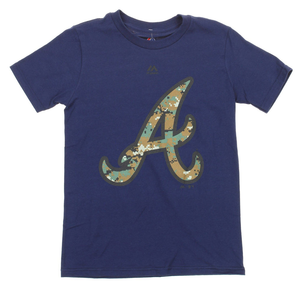 Outerstuff MLB Youth Atlanta Braves USMC Woodland Camo Logo T