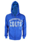 Indianapolis Colts NFL Football Men's In The Pocket Full Zip Fleece Hoodie, Blue