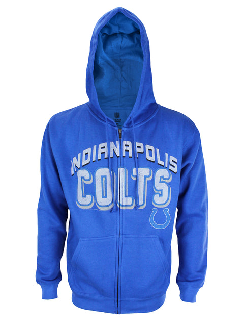 Indianapolis Colts NFL Football Men's In The Pocket Full Zip Fleece Hoodie, Blue
