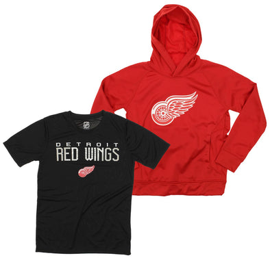 OuterStuff NHL Youth Detroit Red Wings Team Performance Hoodie Combo Set